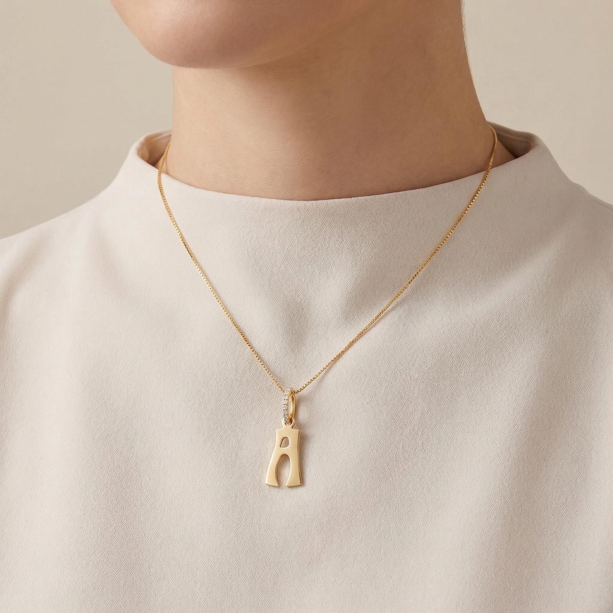 Personalized Initial Pendant Necklace Personalized Initial Pendant Necklace