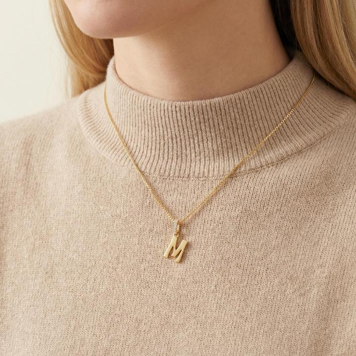Personalized Initial Pendant Necklace Personalized Initial Pendant Necklace