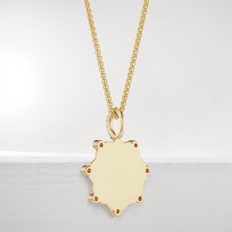 Customizable Letter Pendant Necklace in Gold with Diamond