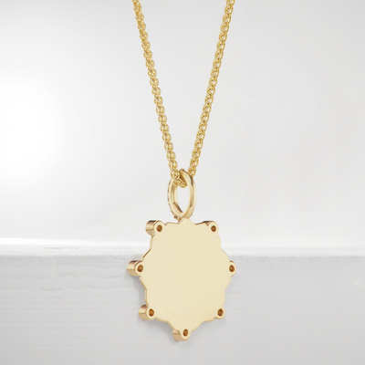 Customizable Letter Pendant Necklace in Gold with Diamond