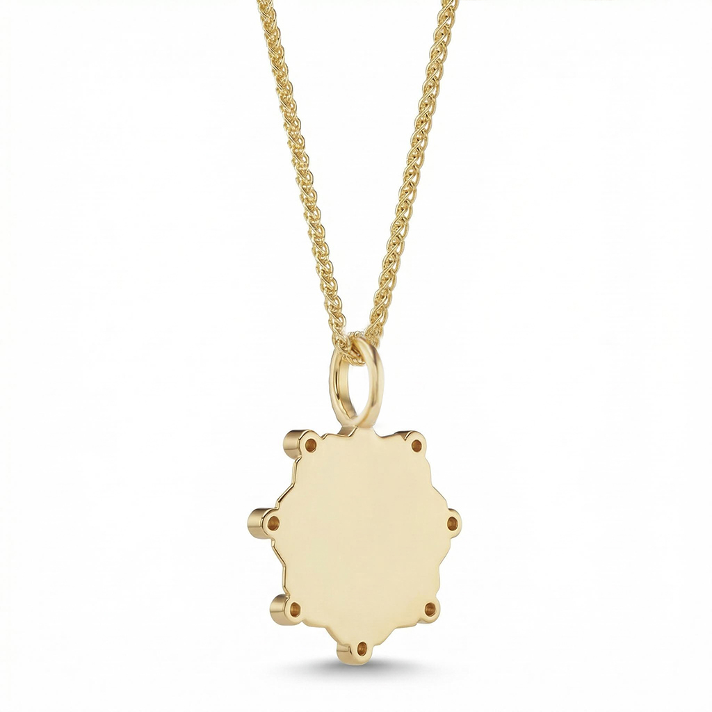 Customizable Letter Pendant Necklace in Gold with Diamond Customizable Letter Pendant Necklace in Gold with Diamond