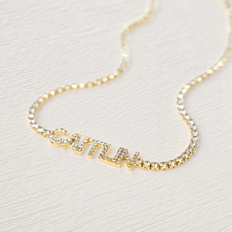 Personalized Name Tennis Necklace