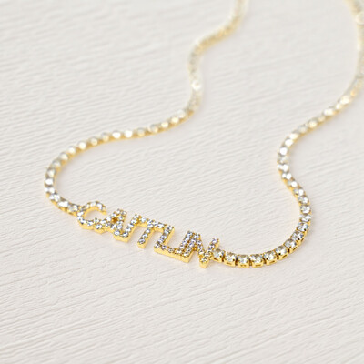 Personalized Name Tennis Necklace