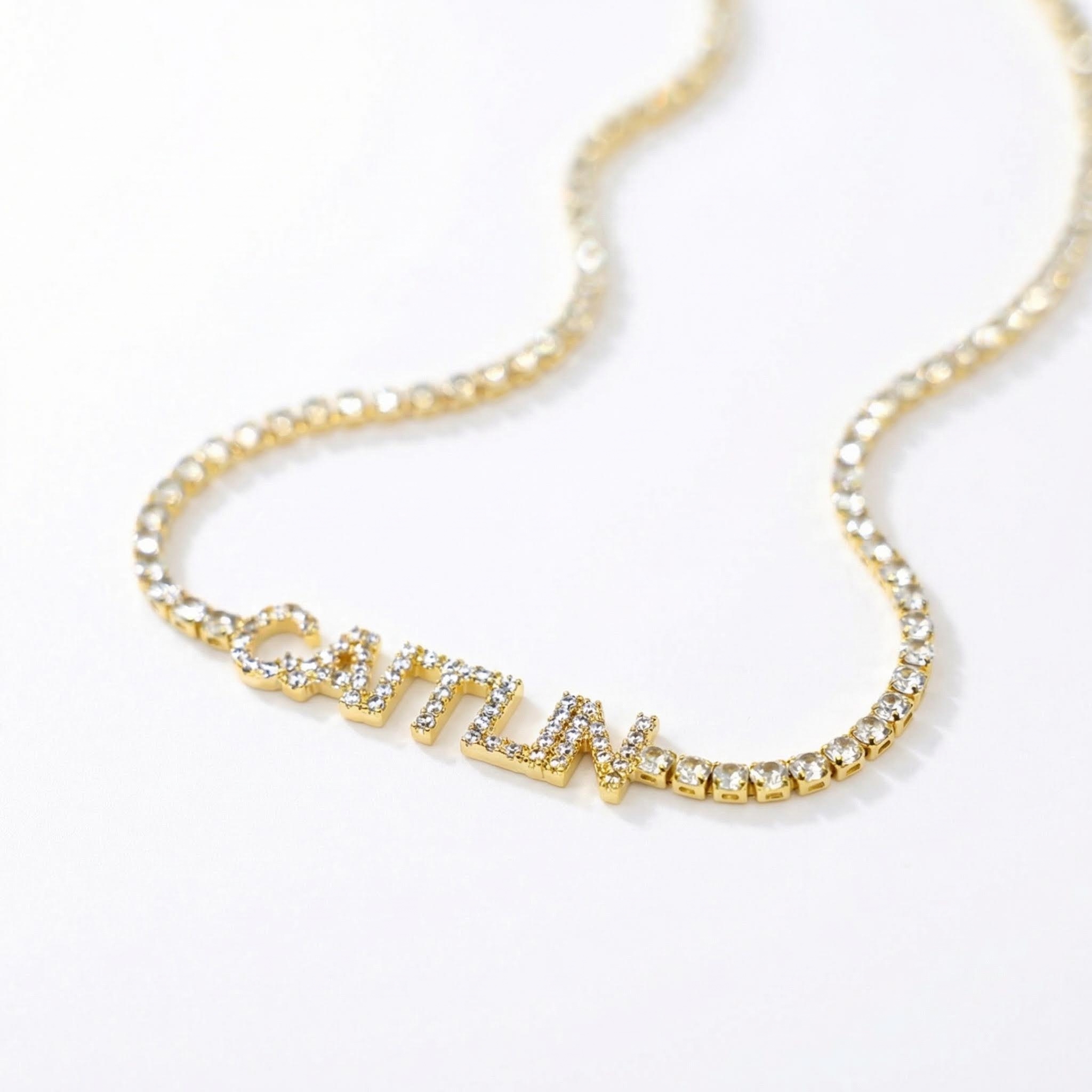 Personalized Name Tennis Necklace