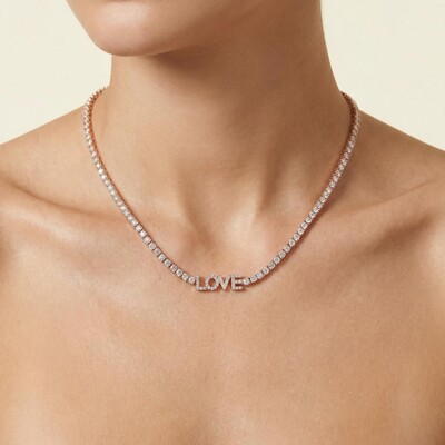 Personalized Name Tennis Necklace