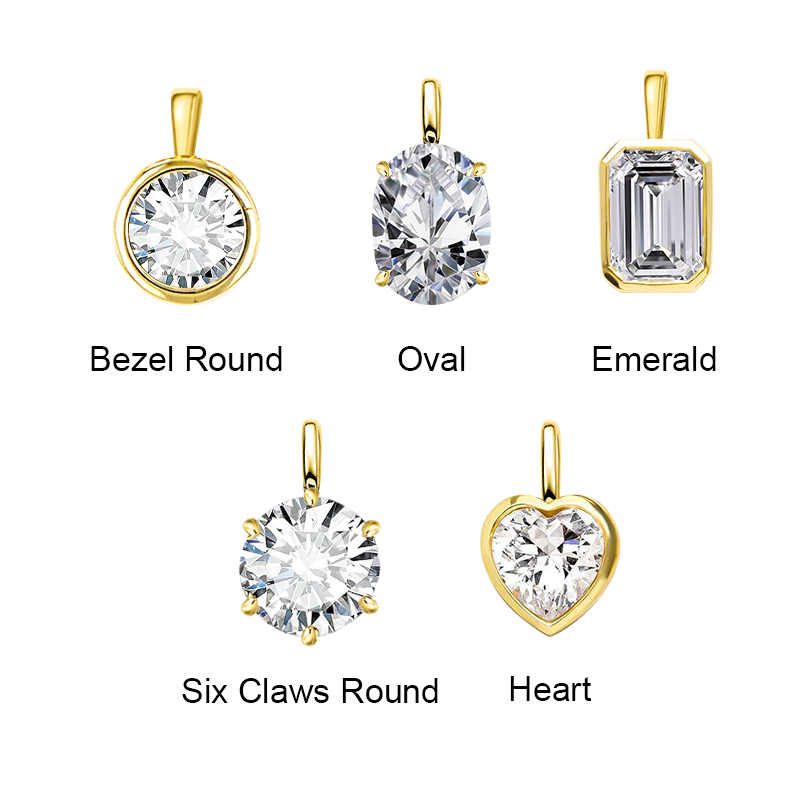 Multi-Cut VVS Moissanite Sparkling Pendent Necklace Multi-Cut VVS Moissanite Sparkling Pendent Necklace