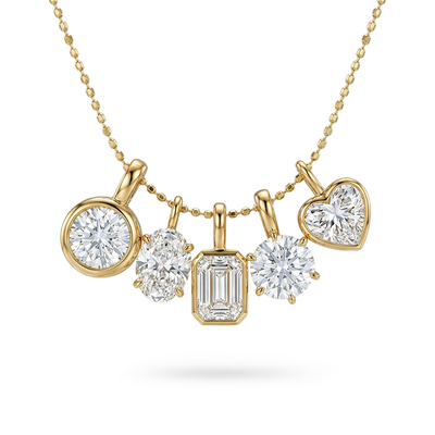 Multi-Cut VVS Moissanite Sparkling Pendent Necklace