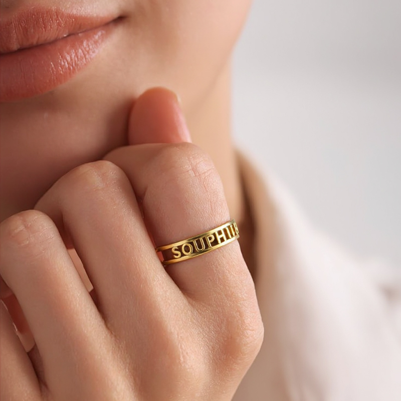 Customized Name Band Ring Customized Name Band Ring