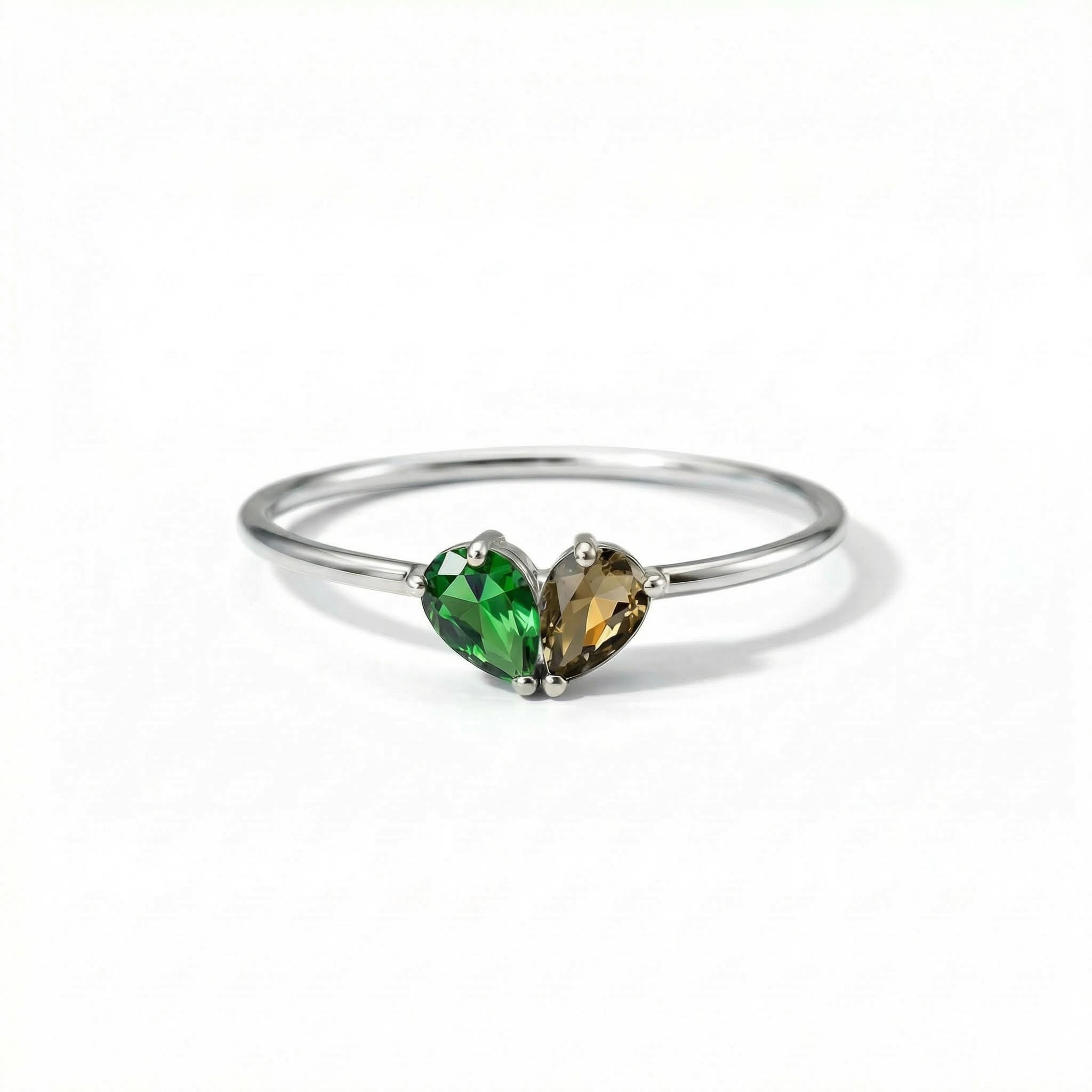 Custom Two-Tone Birthstone Ring