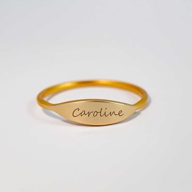 Dainty Custom Engraved Name Ring