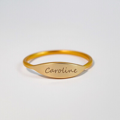 Dainty Custom Engraved Name Ring