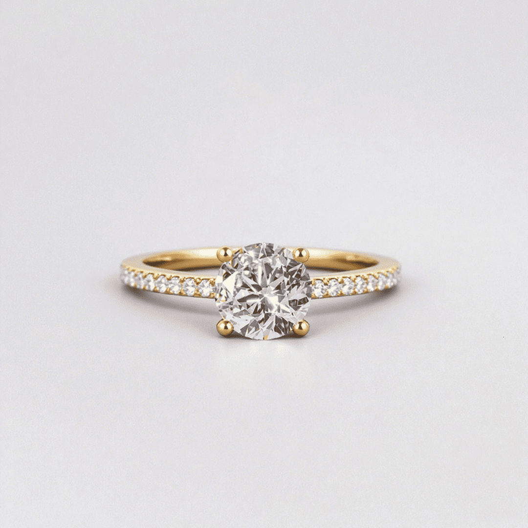 2.23CT Round Cut VVS Vintage Hidden Halo Moissanite S925 Silver Engagement Ring