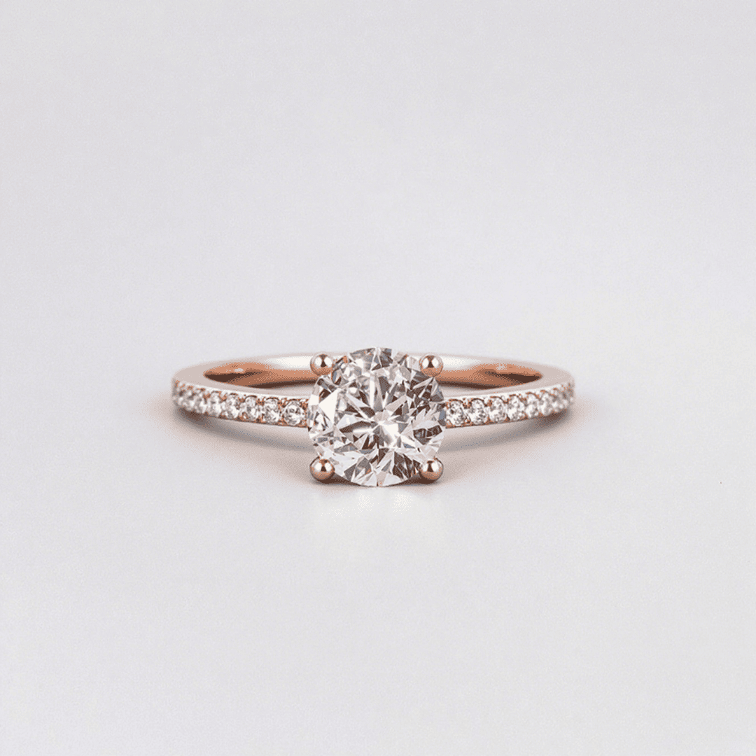 2.23CT Round Cut VVS Vintage Hidden Halo Moissanite S925 Silver Engagement Ring