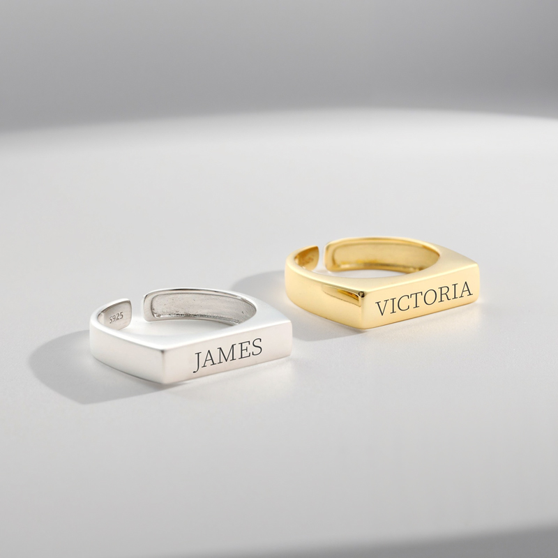 Custom Engraved Adjustable Ring