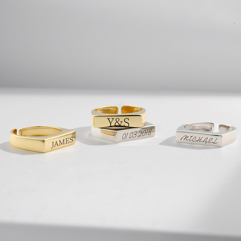 Custom Engraved Adjustable Ring