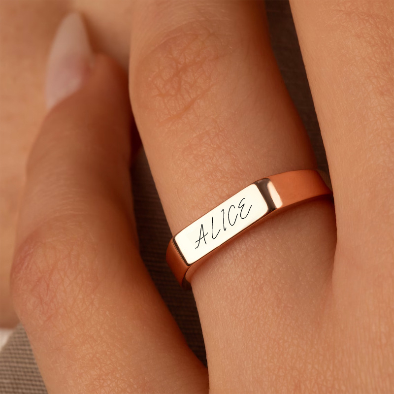 Custom Engraved Adjustable Ring