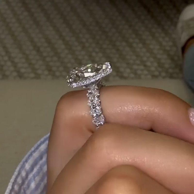 6.78CT Pear Cut VVS Moissanite Pave Engagement Ring 6.78CT Pear Cut VVS Moissanite Pave Engagement Ring