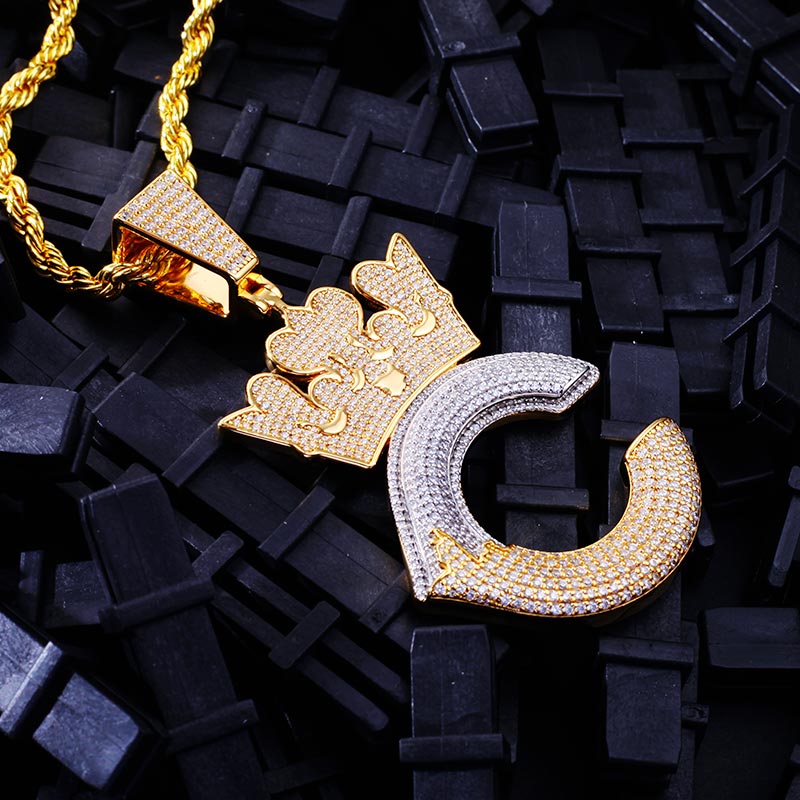 Custom S925 Iced Unique Capital initials Pendant Deposit