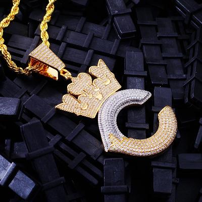 Custom S925 Iced Unique Capital initials Pendant Deposit