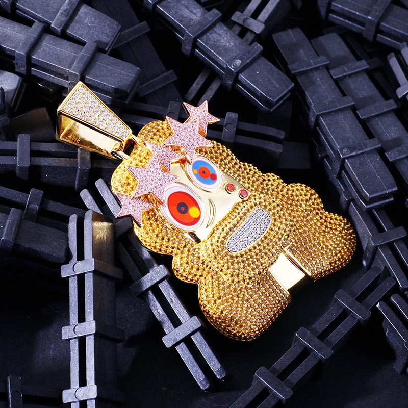 Custom S925 Iced Unique Cartoon Pendant Deposit