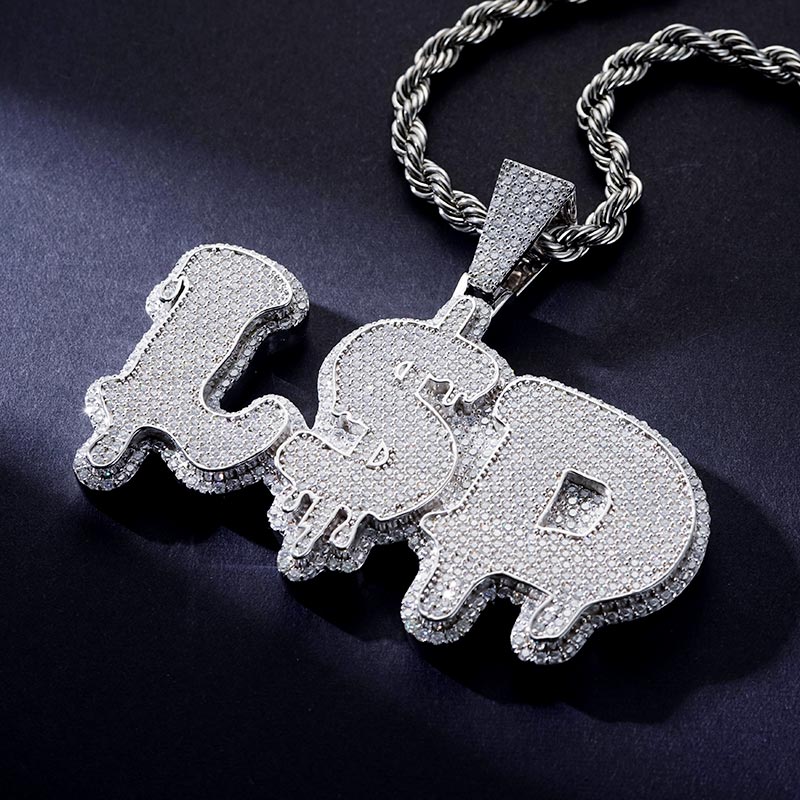 Custom S925 & VVS1 Moissanite Unique Letter Pendant Deposit