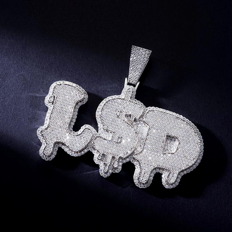 Custom S925 & VVS1 Moissanite Unique Letter Pendant Deposit
