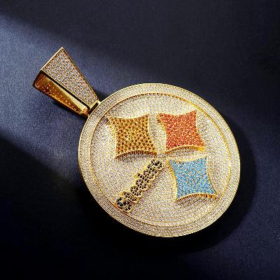 Custom S925 Iced Unique Colorful Pendant Deposit