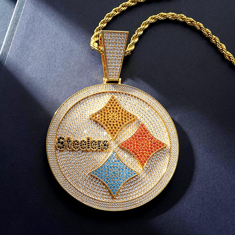 Custom S925 Iced Unique Colorful Pendant Deposit