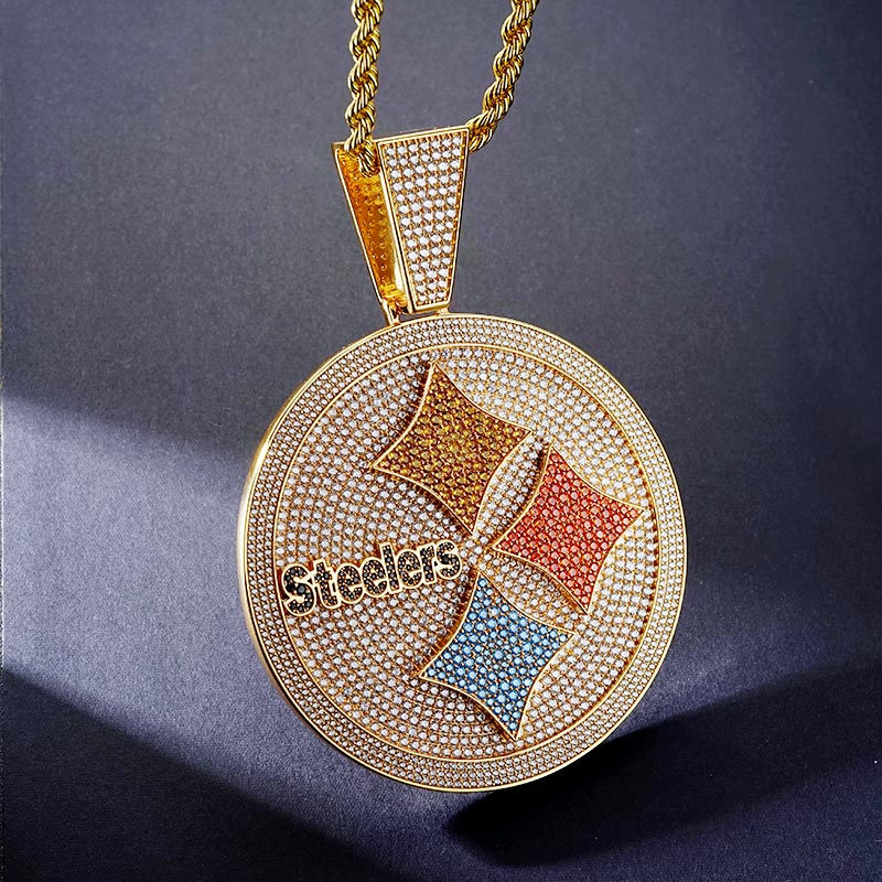Custom S925 Iced Unique Colorful Pendant Deposit