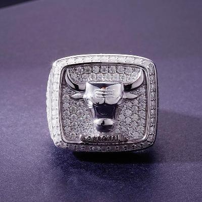 Custom S925 & VVS1 Moissanite Bull Ring Deposit