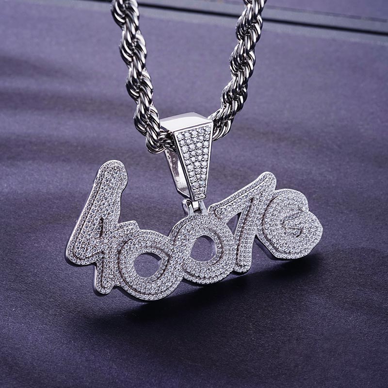 Custom S925 Iced Unique Letter Pendant Deposit