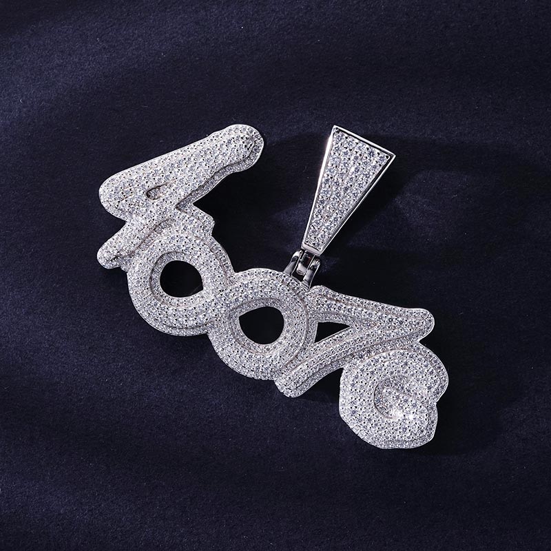Custom S925 Iced Unique Letter Pendant Deposit
