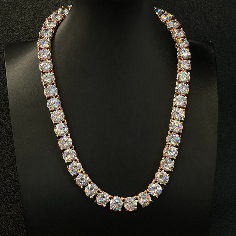 10mm Iced Out Side with Diamonds Tennis Chain