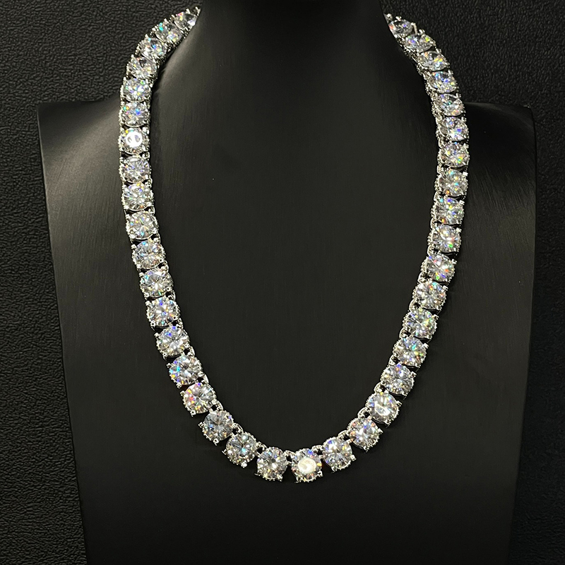 10mm Iced Out Side with Diamonds Tennis Chain