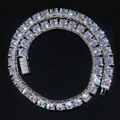 10mm Iced Out Side with Diamonds Tennis Chain