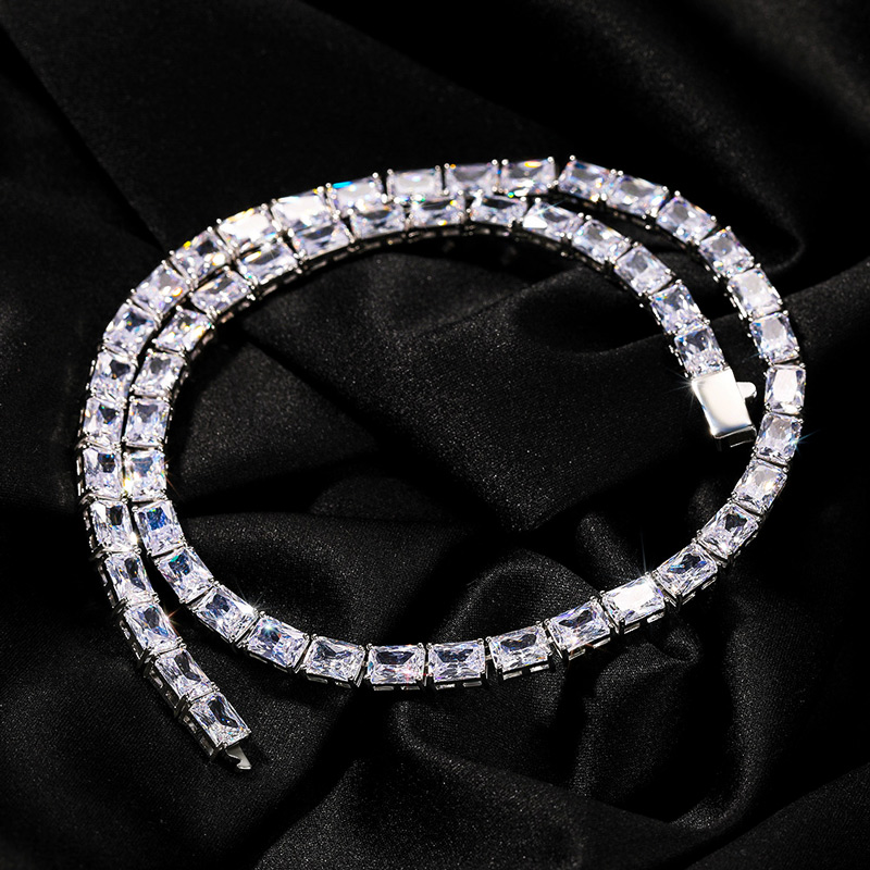 6mm Baguette Cut Tennis Chain 6mm Baguette Cut Tennis Chain