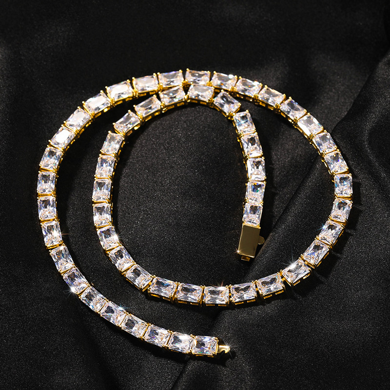 6mm Baguette Cut Tennis Chain 6mm Baguette Cut Tennis Chain