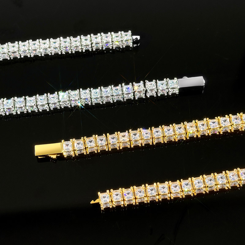 6mm 3-Sided Princess Cut Tennis Chain