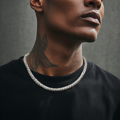 6mm 3-Sided Princess Cut Tennis Chain