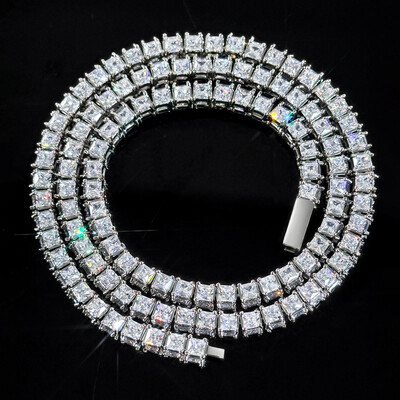 6mm 3-Sided Princess Cut Tennis Chain