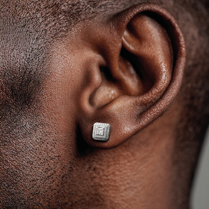 Iced Out Square Princess Cut Earrings Iced Out Square Princess Cut Earrings