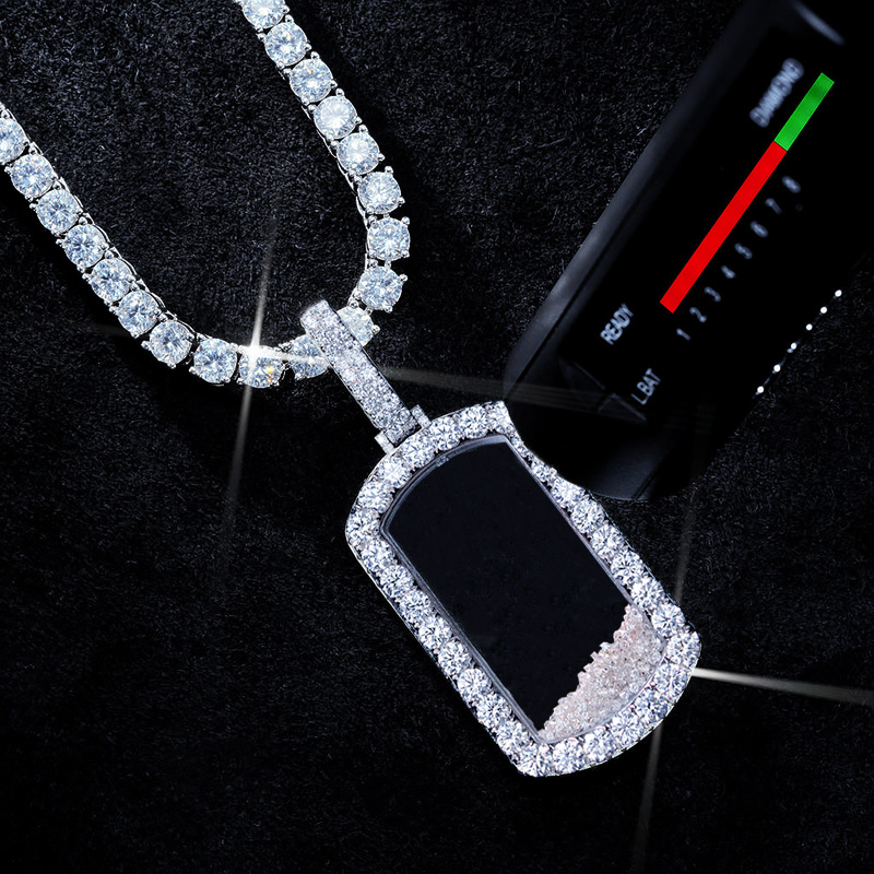 Icy-Filled Dog Tag Pendant Icy-Filled Dog Tag Pendant