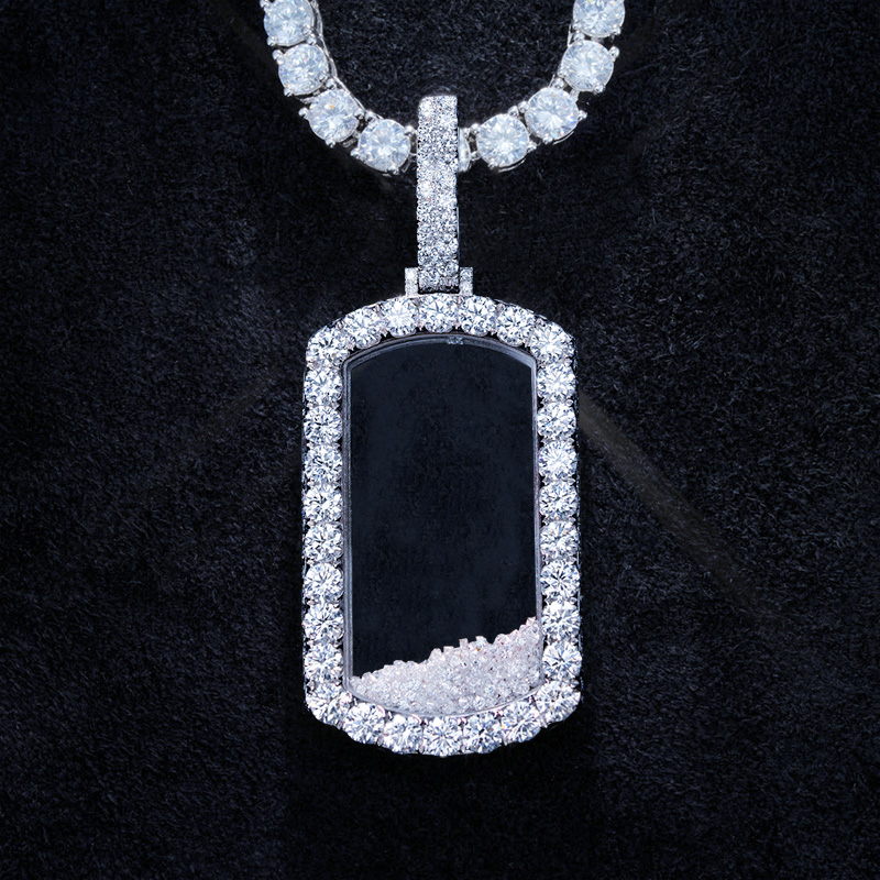 Icy-Filled Dog Tag Pendant Icy-Filled Dog Tag Pendant