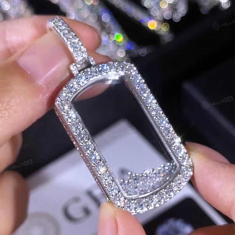 Icy-Filled Dog Tag Pendant Icy-Filled Dog Tag Pendant