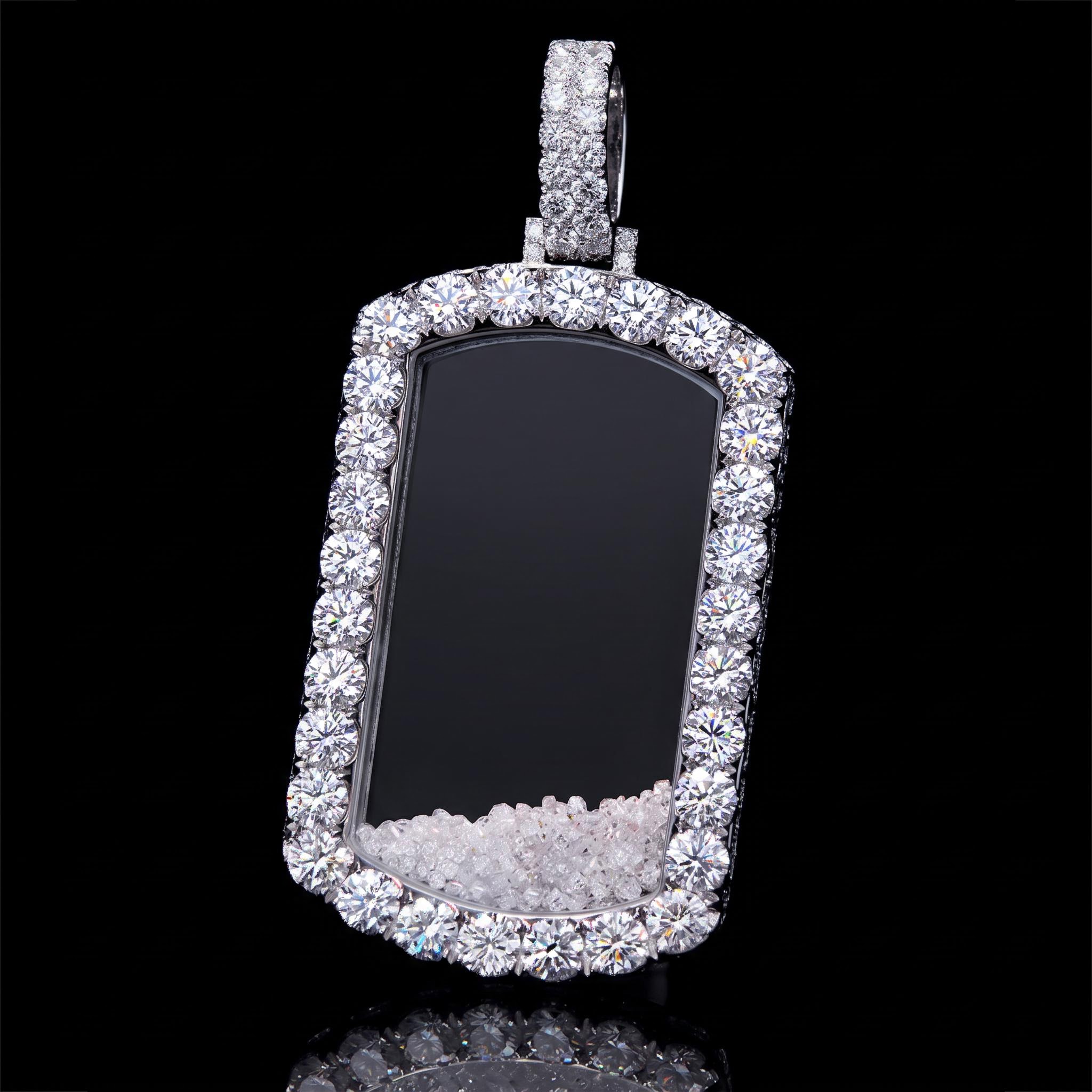 Icy-Filled Dog Tag Pendant Icy-Filled Dog Tag Pendant