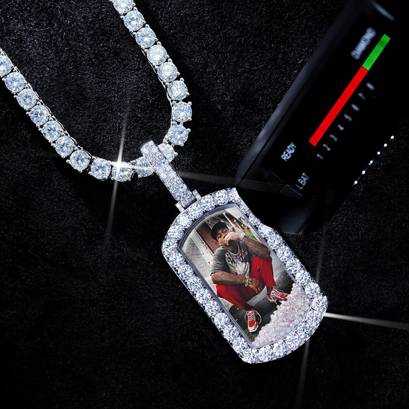 Icy-Filled Dog Tag Custom Photo Pendant Icy-Filled Dog Tag Custom Photo Pendant
