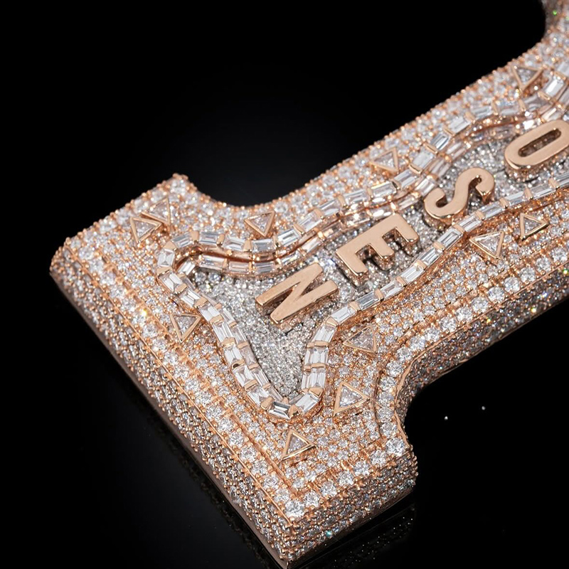 Iced Out Baguette Chosen 1 Pendant Iced Out Baguette Chosen 1 Pendant