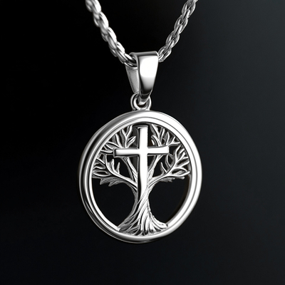 Tree of Life Cross Pendant