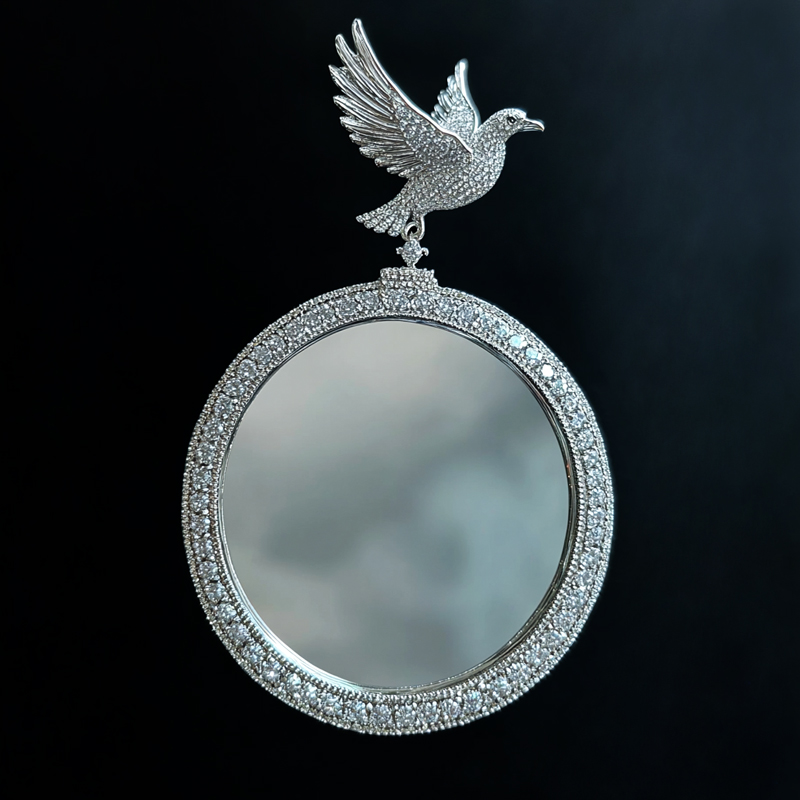 Iced Out Peace Dove Photo Pendant Iced Out Peace Dove Photo Pendant