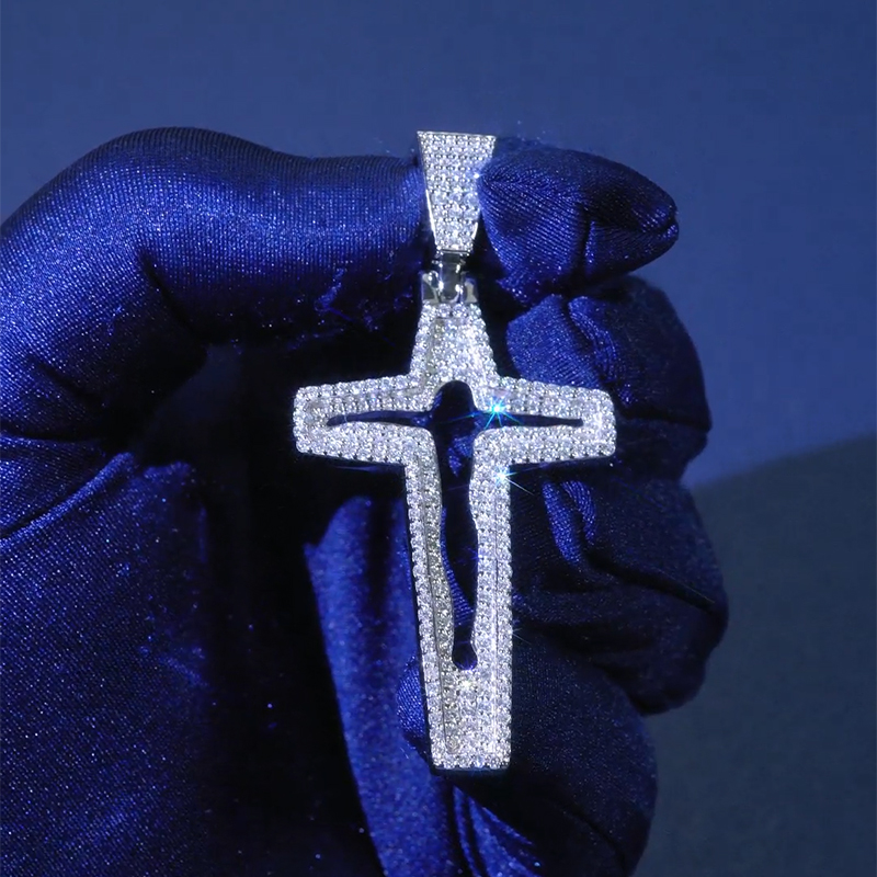 Iced Out Hollowed-Out Jesus Cross Pendant Iced Out Hollowed-Out Jesus Cross Pendant